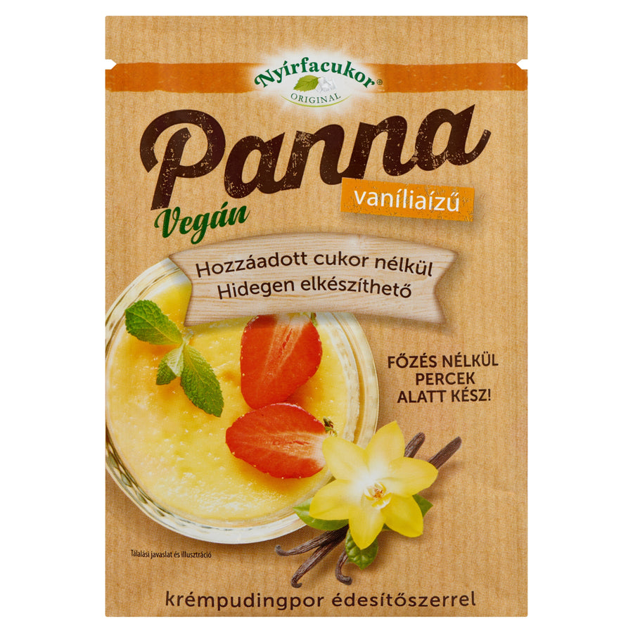 Nyírfacukor Panna hidegen keverhető vegán puding vanília ízű 50g