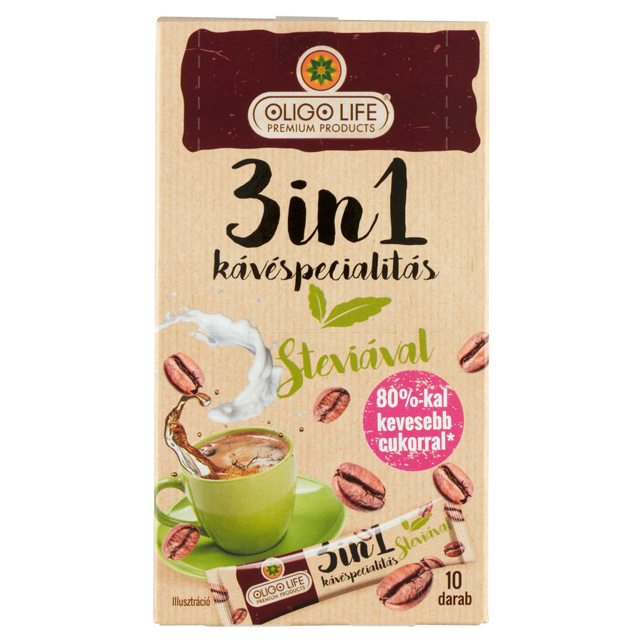 Oligo Life 3in1 kávéspecialitás Steviával