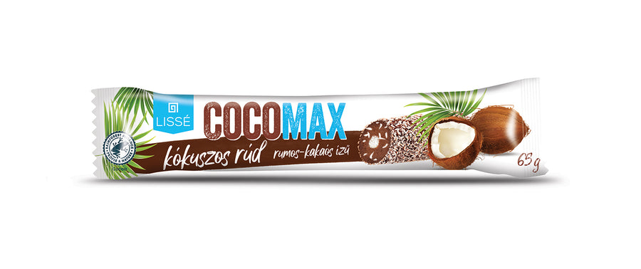 CocoMax Rumos-kakaós ízű kókuszos csemege 65 g