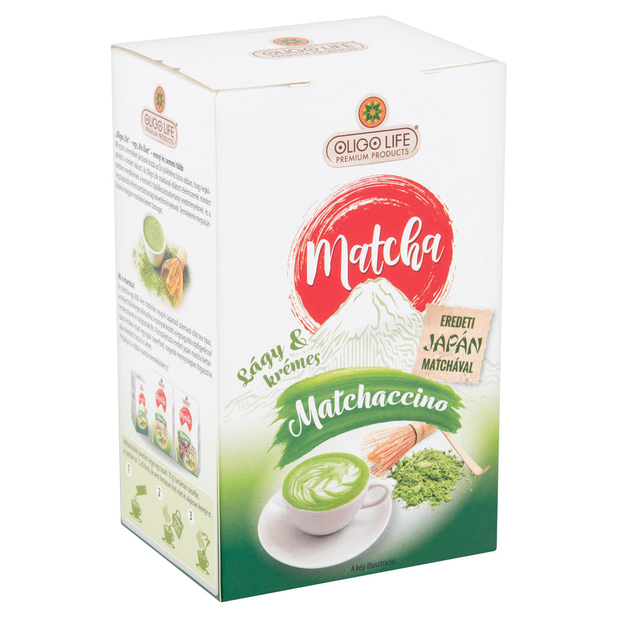 Oligo Life Matchaccino vanília ízű matcha zöld tea specialitás